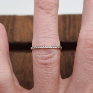 Size 6.25 925 Sterling Silver Cute Thin CZ Gemstone Ring
